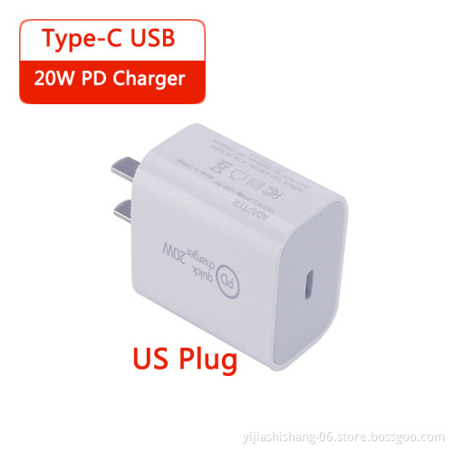 High Quality Universal Travel Charging Adapter Wall Charger 20W Fast Charging Wall Charger